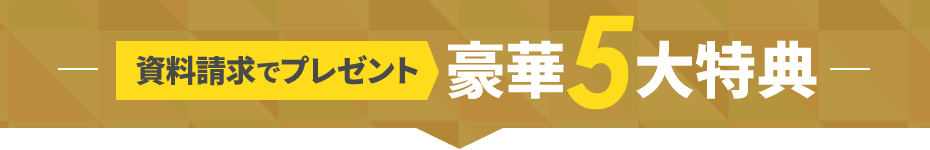 資料請求でプレゼント 豪華5大特典